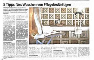 5 Tipps fürs Waschen von Pflegebedürftigen